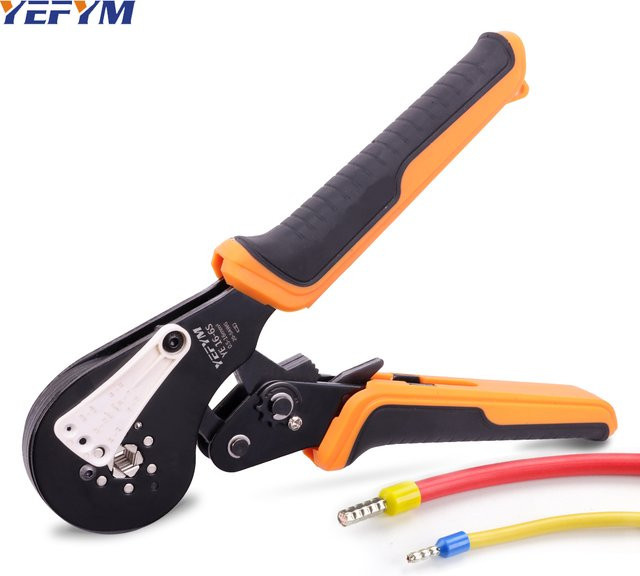 YEFYM Aderendhülsen-Crimpzange YE 16-6S für 0,5-16mm²/20-5AWG Mini-Crimpwerkzeug mit Kabelschuhhalter - Bild 1