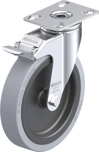 Blickle LKPA-VPA 150G-FI Lenkrolle mit Feststeller in Grau, Schwarz und Silber, Rad-Durchmesser: 150 mm, Tragfähigkeit: 110 kg - Bild 1