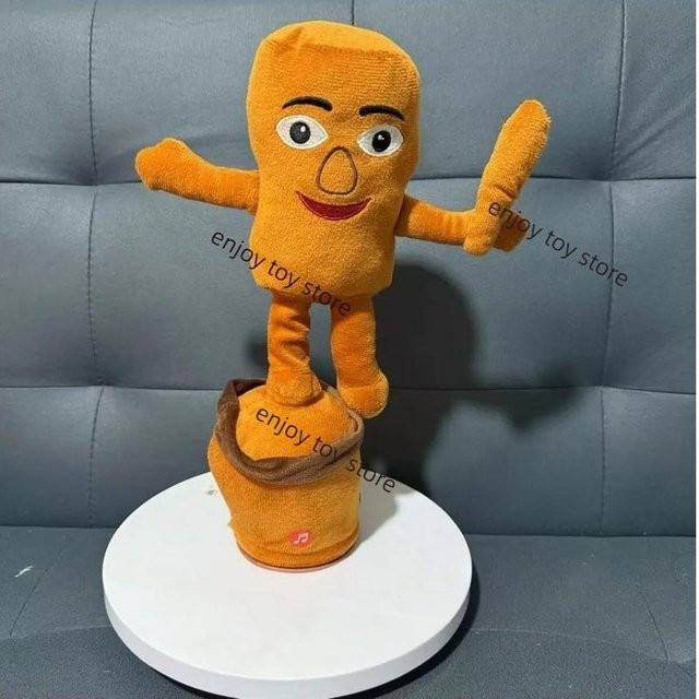 Yiran toy Lustiger Tralalero Tralala Musik Plüsch Topfpflanze, Elektrische Puppe, Singt Tanzt Aufnahme Spricht Drehen Leuchtende, ab 14 Jahre - Bild 1