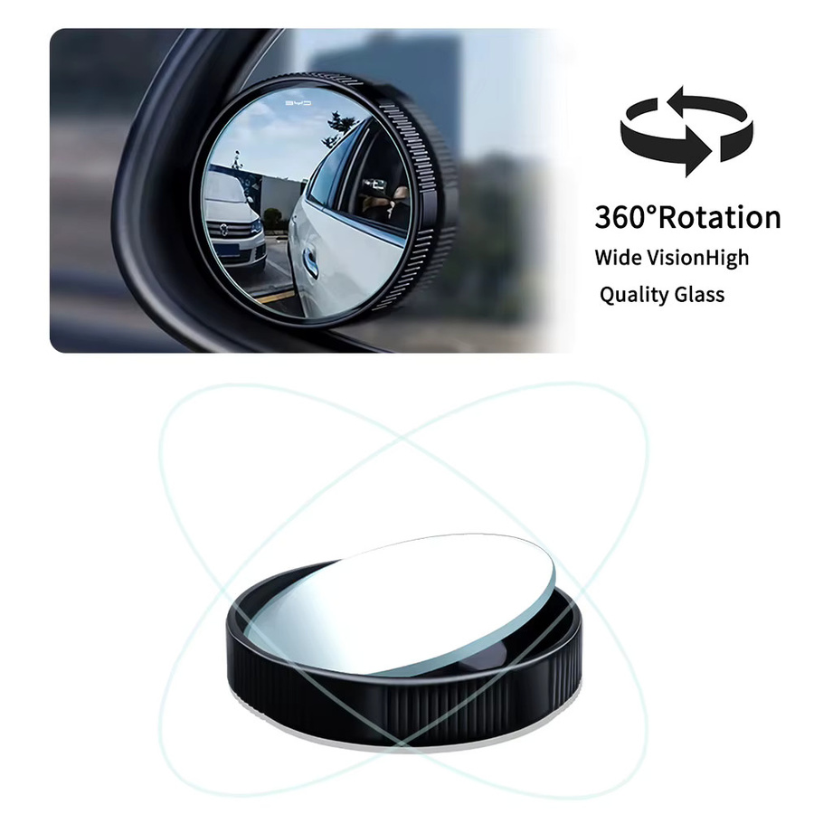 360 Grad verstellbarer Weitwinkel-Auto-Rückspiegel als konvexer Totwinkel-Spiegel für BYD Modelle in Silber - Bild 5
