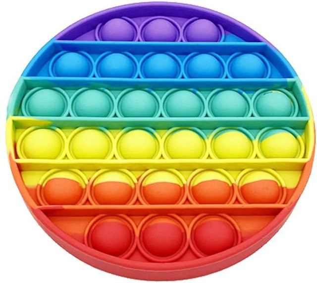 Topmix Regenbogen Quadrat Push Bubble Fidget, Lernspielzeug, Sensorisches Spielzeug - Bild 1