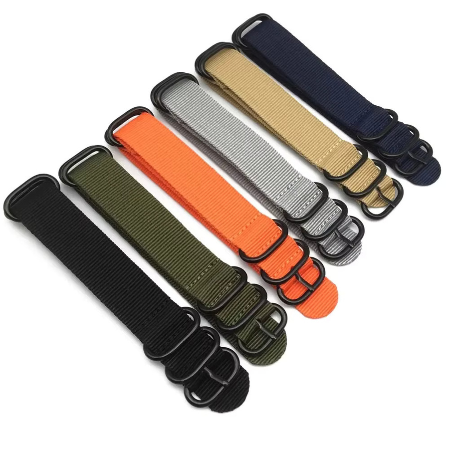 MULILAI Uhrenarmband Nylon, Schwarz, Unisex - Bild 3