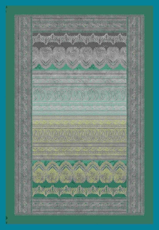 Bassetti Plaid Brunelleschi Grün mit Ornamentmuster, B/T: 135 x 190 cm