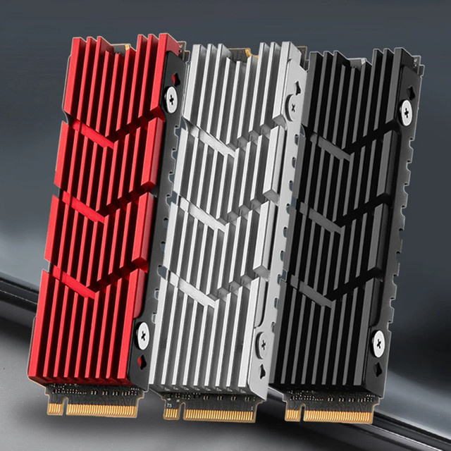 CX FUTRUE M.2 NVMe SSD-Kühler Radiator aus Aluminiumlegierung in Silber und Rot - Bild 1