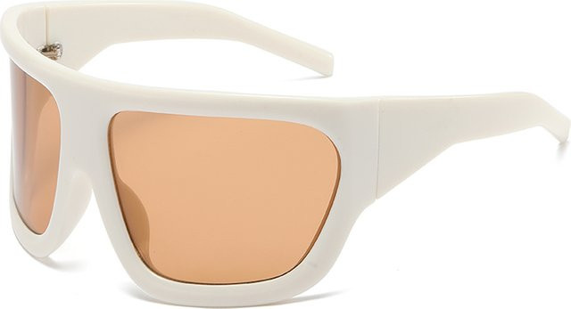 BYLEN Sportsonnenbrille, Unisex, Vollrand, Square, Kunststoff, weiß - Bild 1