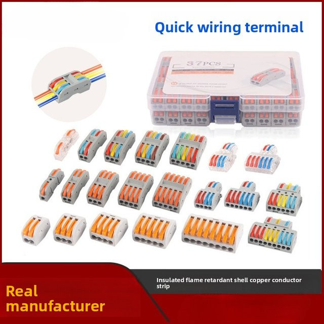 Nanchao Schnellklemmenblock SPL-22345 Drahtverbinder für weichen und harten Draht 28-12AWG - Bild 1