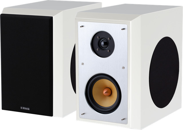 Audioblock Regal-Lautsprecher S-100 in Weiß mit Klavierlackfinish - Bild 1