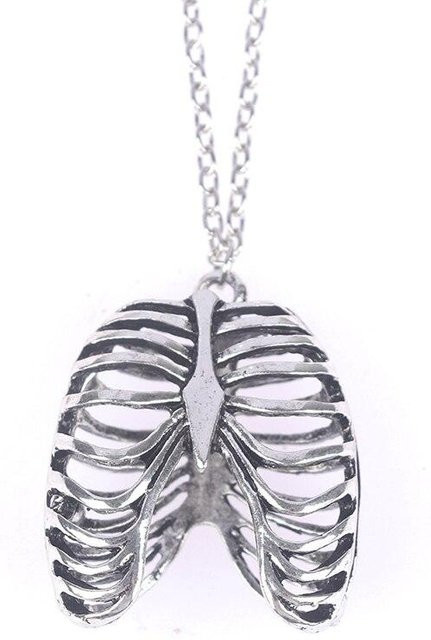 YIRAN Jewelry Halskette, Anatomisches Skelett Herz, gray, Unisex - Bild 1