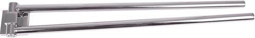Fackelmann Doppel-Handtuchstange Mare in Chrom Silber, B/H/T: 5 x 6,5 x 47 cm - Bild 2