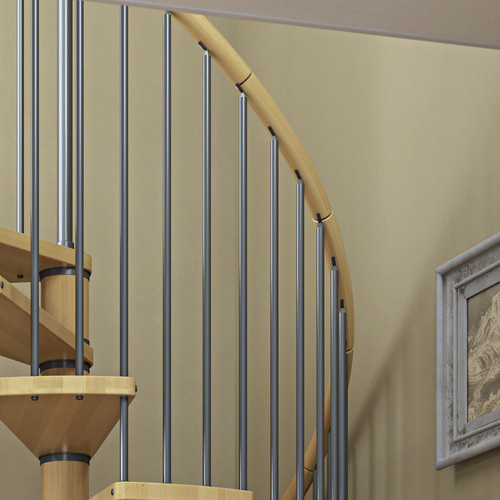 Dolle Spindeltreppe Winnipeg aus Buche in Braun mit 13 Stufen, Durchmesser: 120 cm, Höhe: 315 cm - Bild 2
