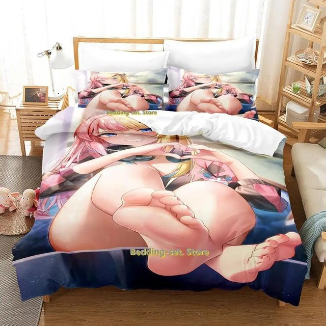 Kotoko Torahime Bettwäsche Set mit Anime-Motiv, Mikrofaser, Mehrfarbig, B/H: 135 x 200 cm - Bild 1
