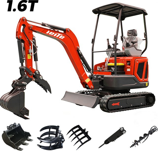 LEITE Mini-Bagger Diesel mit Euro 5 Standard für den Heimgebrauch 1,6 Tonnen - Bild 1