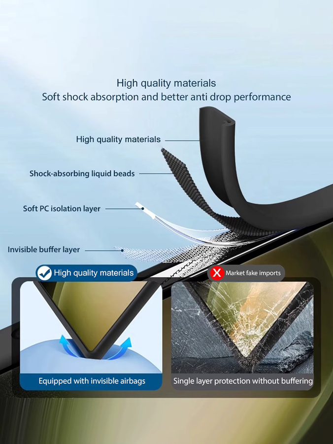 Stoßfeste VOUVI Handyhülle für Samsung Galaxy S26 S25 S24 S23 S22 S21 Ultra Plus Android in Schwarz und Blau - Bild 3