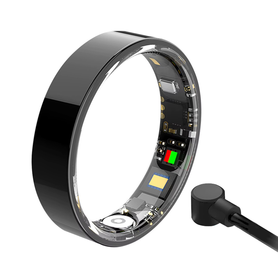SIMSONLAB Smart Ring mit Bluetooth zur Herzfrequenz-, Blutsauerstoff- und Schlafüberwachung, wasserdicht, Schwarz, Unisex - Bild 6