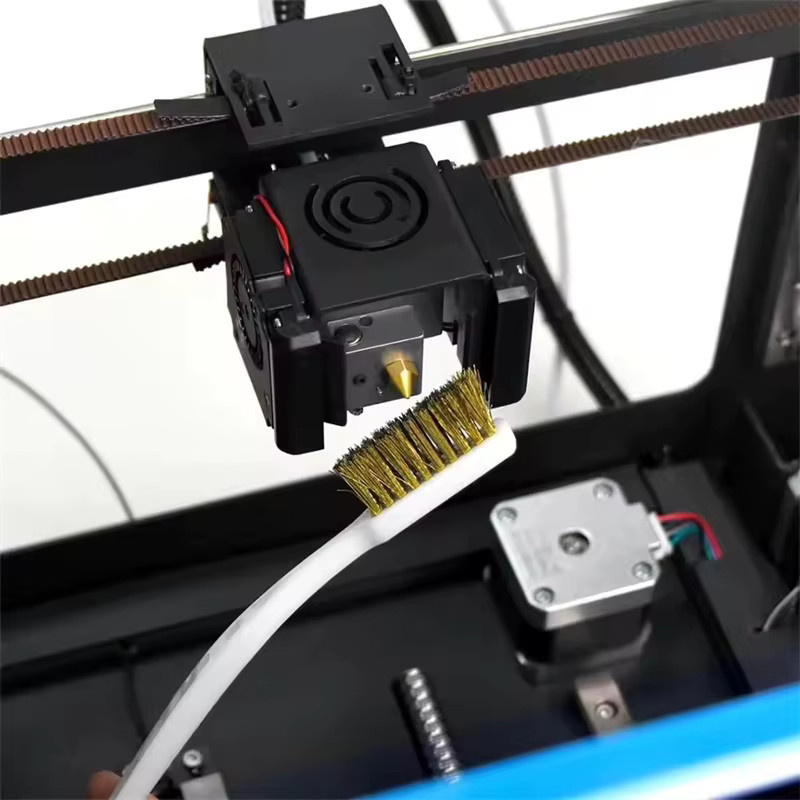 Kupferdraht-Zahnbürstendüse zur Reinigung von 3D-Drucker-Extrudern für Ender 3 CR10 MK8 als Rostentferner und Reinigungsbürste in Gold - Bild 3