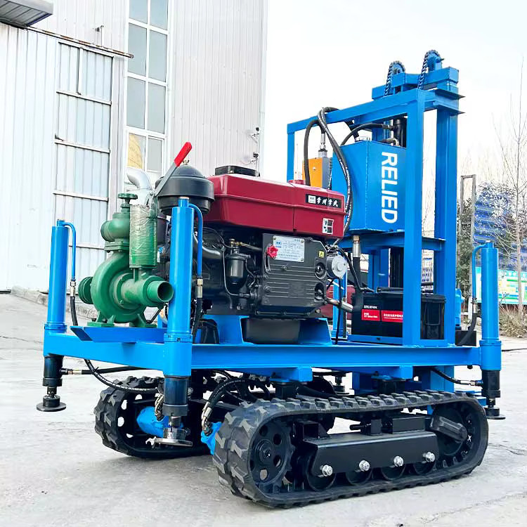 YINSITANDUN Diesel-Hydraulische Radmontierte Tragbare Brunnenbohranlage in Blau mit 200m Bohrtiefe - Bild 2