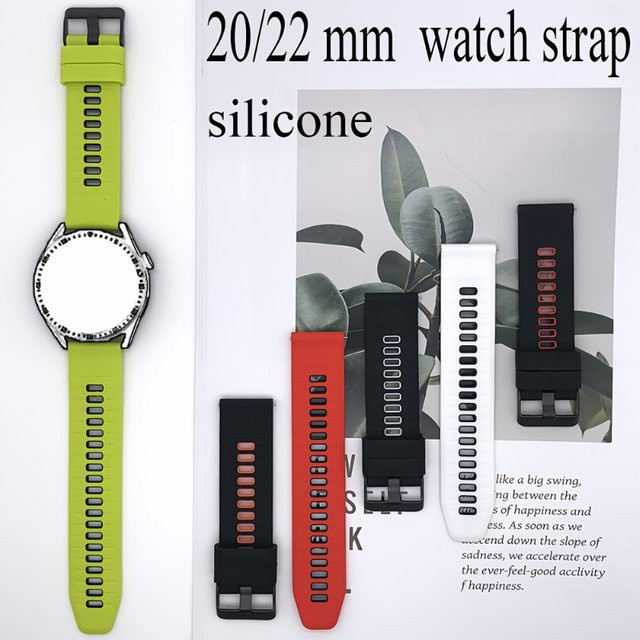 Uhrenarmband Silikon, 22 mm, 20 mm, Unisex - Bild 1