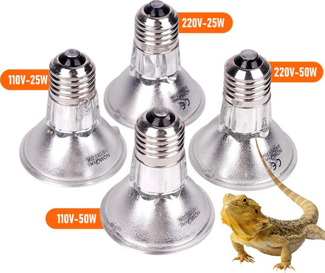 JIECARE UVA + UVB 3.0 Reptilienlampe mit E27 Fassung für Schildkröten und Eidechsen, 25 W Vollspektrum Sonnenlampe - Bild 1