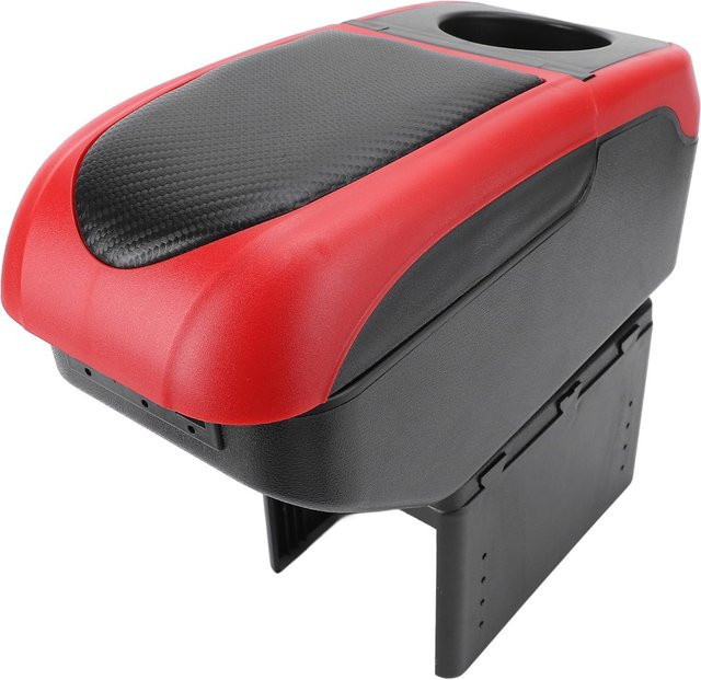 Neoglint Universelle Auto-Armlehnenbox in Rot mit 6 USB-Ladeanschlüssen und doppelschichtiger Konsole als Organizer - Bild 1