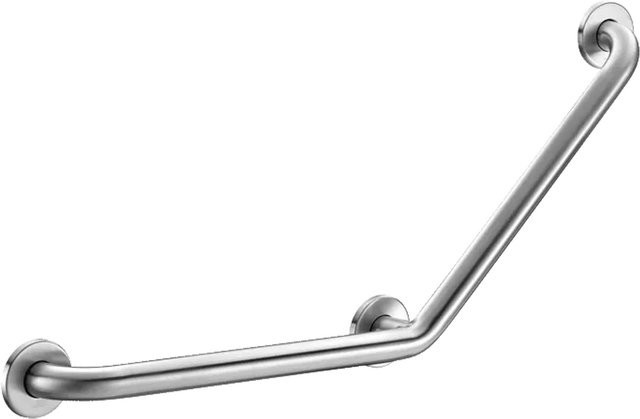 Delabie Winkelgriff 135° aus Edelstahl in Silber, satiniert, B/T/H: 400 x 400 x 32 mm - Bild 1