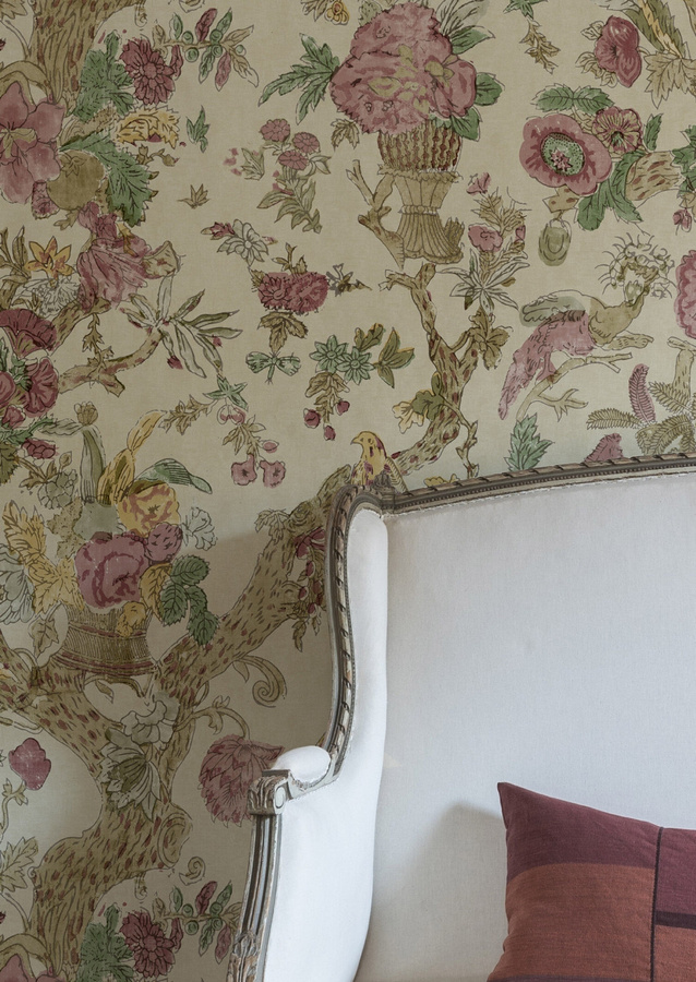 Lewis & Wood Tapete Wild Thing Red Emerald mit Tier- und Pflanzenmotiven, Breite: 134 cm - Bild 1