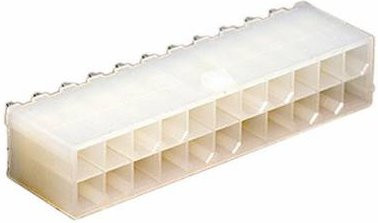 Molex Einbau-Buchsenleiste Standard in Weiß mit Goldkontakten, 22 Polzahl, Rastermaß 4.20 mm - Bild 1