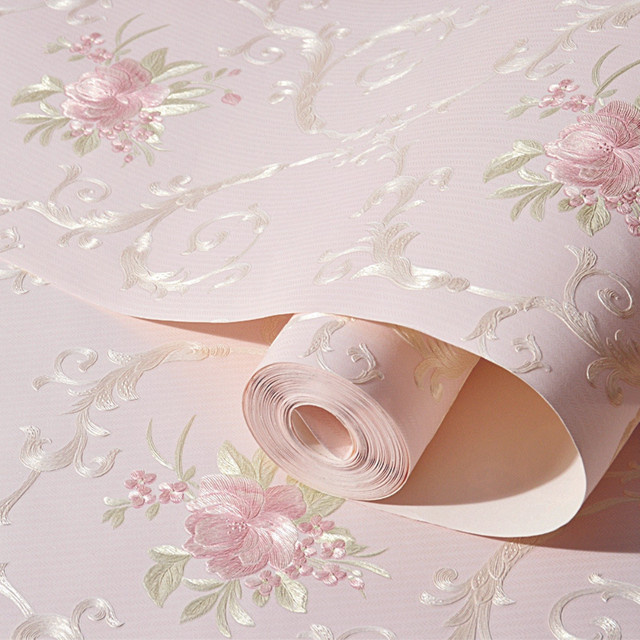Selbstklebende 3D-Blumentapete von DZQ in Dunkelgrün zur Wanddekoration für Schlafzimmer und Wohnzimmer - Bild 1