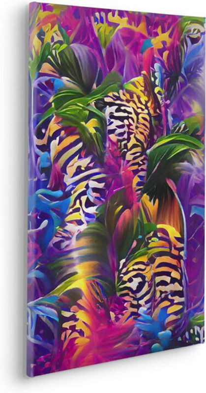 Komar Canvasbild Disco Fever – Abstraktes Vintage Wandbild in Mehrfarbig, Breite: 60 cm, Höhe: 40 cm - Bild 1