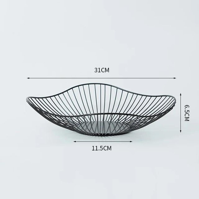 Obstkorb aus Eisen von Yiran Furniture als Aufbewahrungsschale aus Metalldraht in Grau - Bild 1