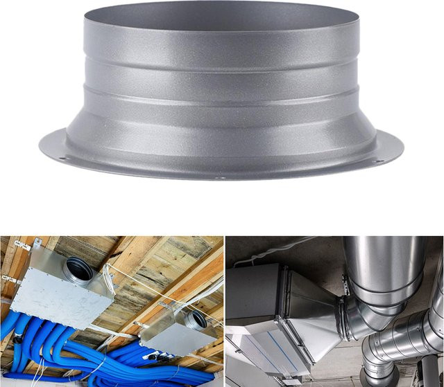 VIBRATITE Flansch Stecker Runder Metall Rohr Adapter für Luftbelüftung und Abluftschläuche - Bild 1