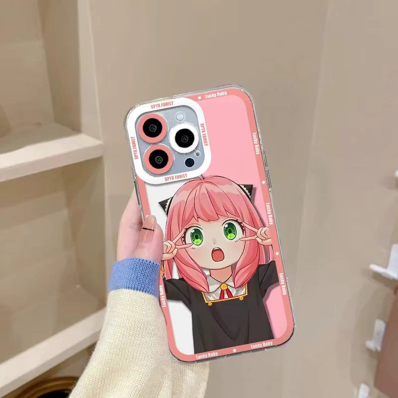 Transparente Handyhülle im Spy x Family Anime Design für Samsung Galaxy S10 S20 S21 S22 S23 S24 Plus Ultra Note 20 aus weichem TPU - Bild 2