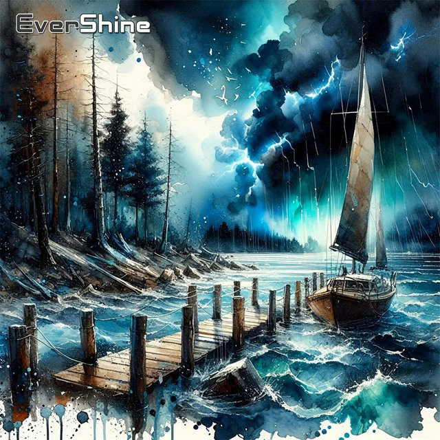 EverShine 5D Diamant-Stickerei Landschaft mit Boot als quadratische Diamantmalerei in Mehrfarbig zur Wanddekoration - Bild 1