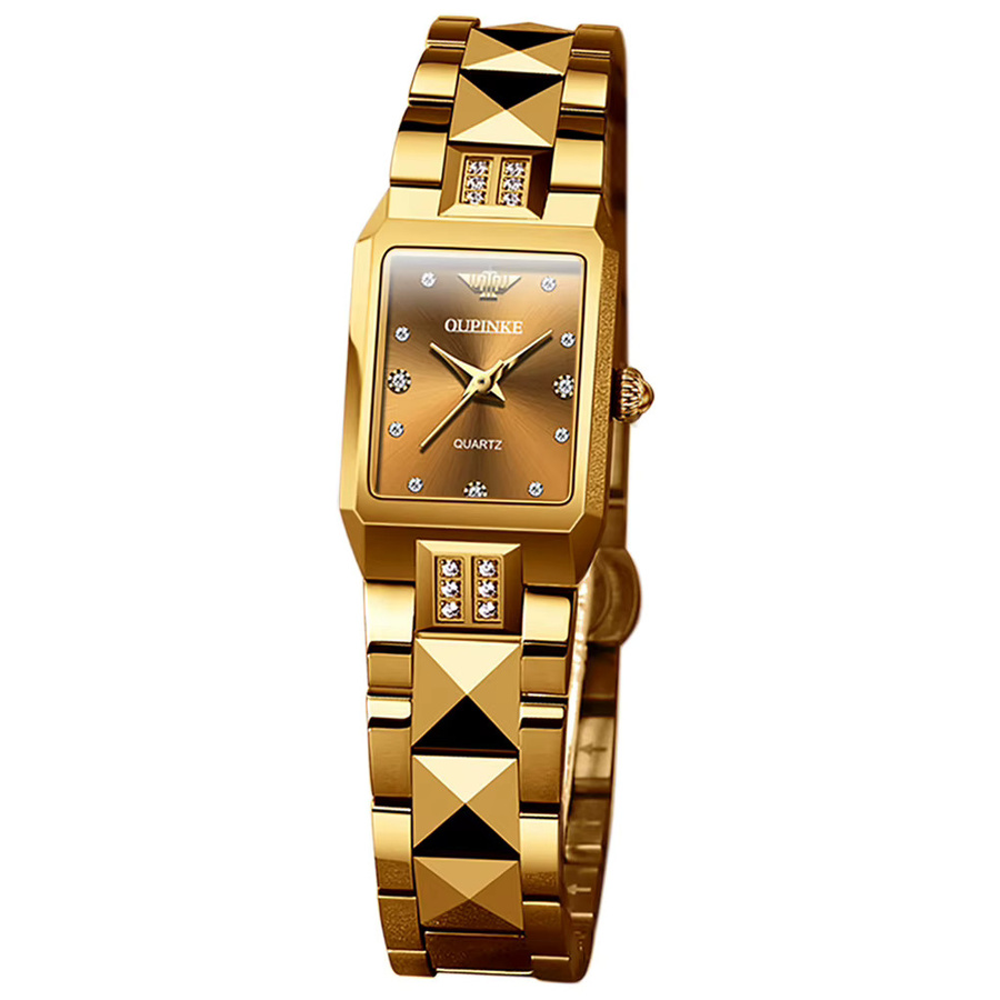OUPINKE Armbanduhr Edelstahl, Quarz, Roségold, Damen - Bild 6