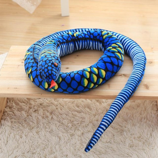 Simulation große Schlange Puppe Plüschtier, Python, blau, 280cm - Bild 1