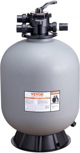 VEVOR Sandfilter für Above-Ground-Swimmingpools, 24 Zoll, grauer Sandfilter mit 7-Wege-Multiventil und bis zu 65 GPM Durchflussrate - Bild 1