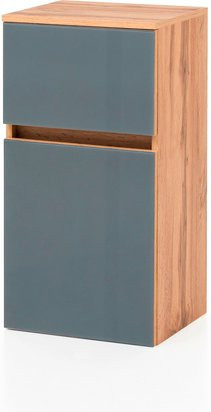 HELD MÖBEL Unterschrank Helsinki in Grau mit Glastüren und offenen Regalfächern, B/H/T: 40 x 79 x 35 cm - Bild 1