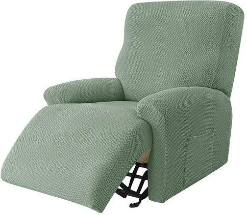 Wasserdichter Sesselbezug von Bestbags in Grau mit Blätterstruktur für 1-Sitzer Sofas - Bild 1