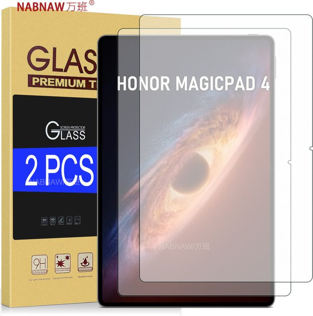 Honor MagicPad 4 Displayschutzfolie aus gehärtetem Glas, 2er-Pack, transparent, 9H Härtegrad - Bild 1