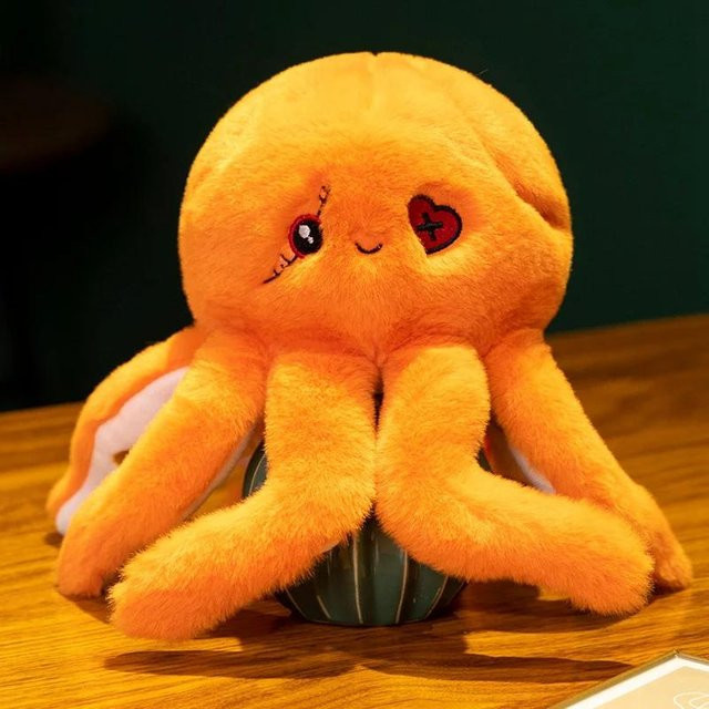 Yiran toy Piraten-Oktopus-Stofftier, Meeresbewohner, Orange - Bild 1