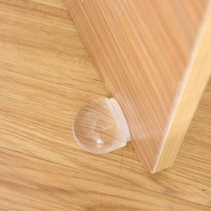 TFAAI Selbstklebender Türstopper in Transparent, Bodenmontierter Türhalter zum Schutz von Wand und Möbeln - Bild 3