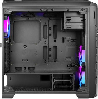 AZZA Storm 6000B ARGB Fulltower ATX Gehäuse in Schwarz mit Glasfenster und 4x RGB Lüftern sowie USB-C Anschluss - Bild 1