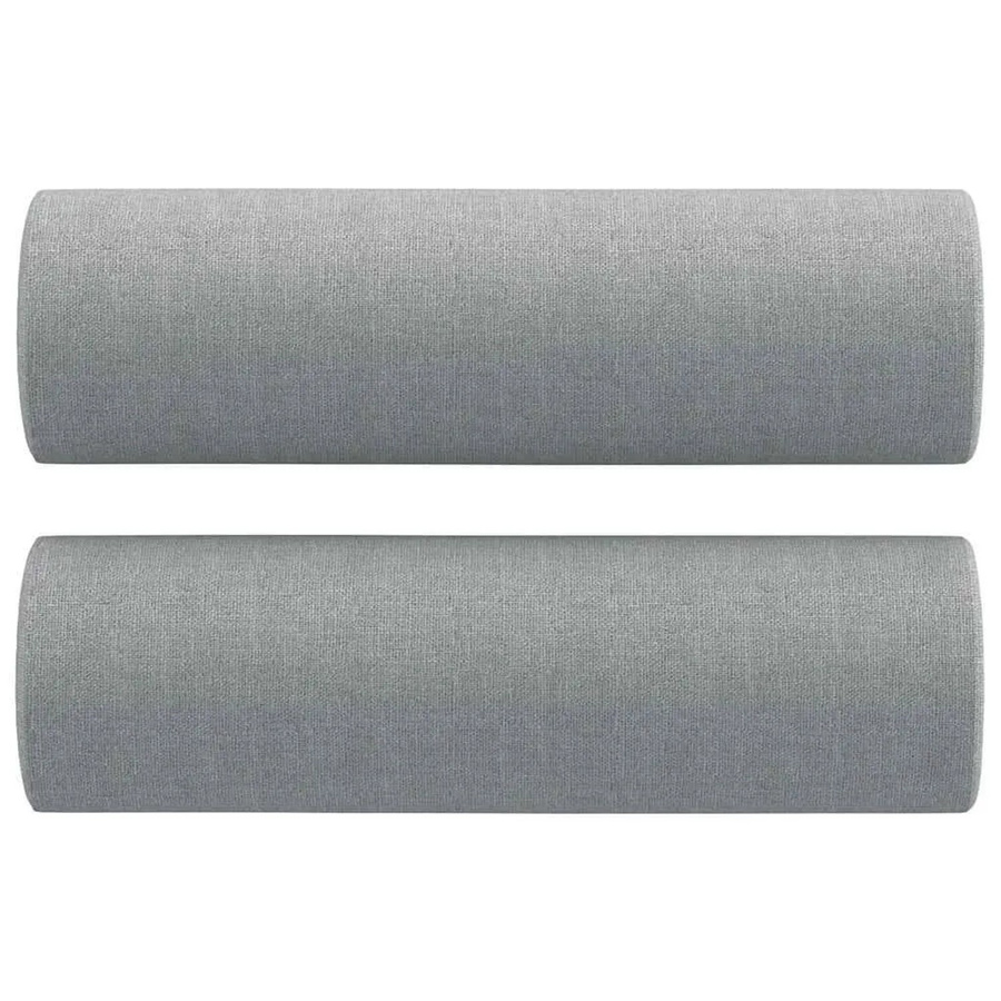 vidaXL Zierkissen Nackenkissen Set 2 Stück Hellgrau mit abnehmbarem Bezug B/H: 50 x 15 cm - Bild 2