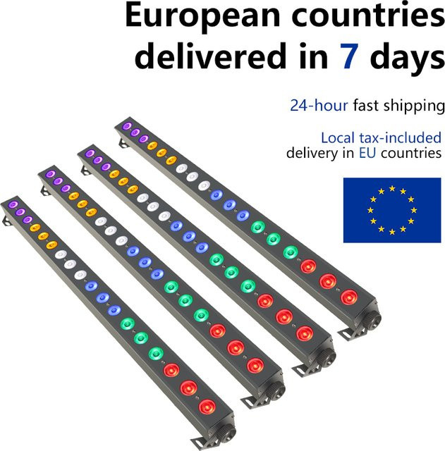 4er Set aicpose LED RGBW Pixel Wandfluter Bar für Party und Event, Schwarz - Bild 1