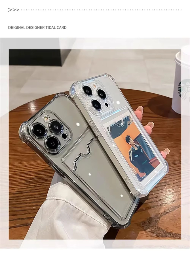 Transparente Softcover Schutzhülle für dein iPhone (kompatibel mit iPhone 7 bis iPhone 16 Pro Max) in Schwarz und Transparent - Bild 5