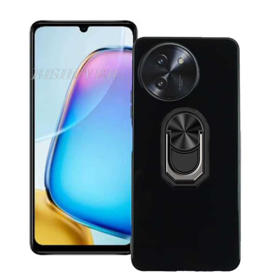 Magnetische TPU-Silikonhülle mit Ringhalter für Doogee Note 59 Pro, Note 59 Pro+ Plus 5G und Note 59 in Schwarz oder Rot - Bild 1