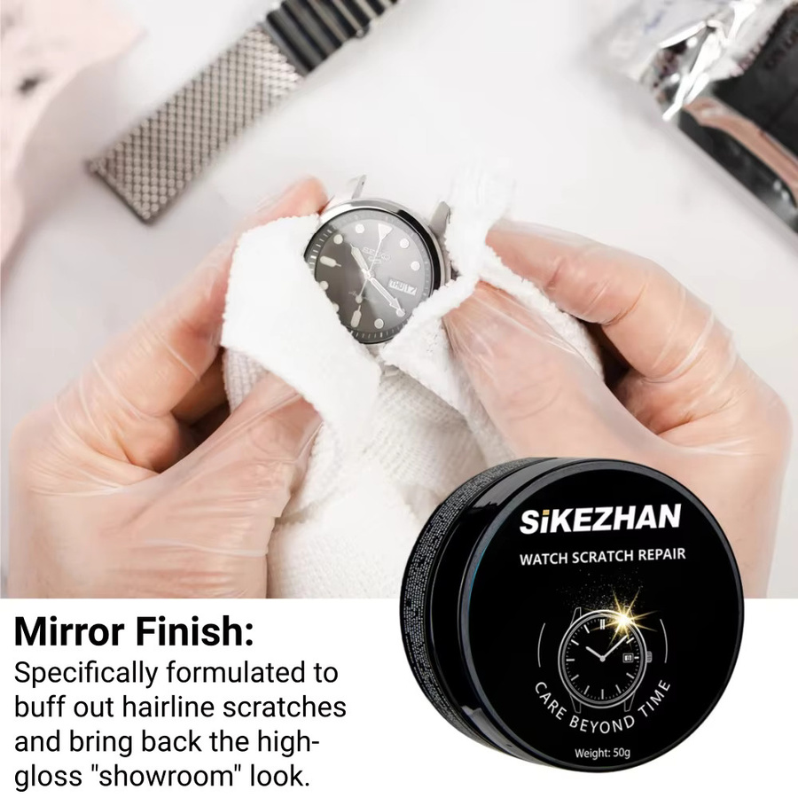 Uhren-Polierpaste und Tuch-Set, Edelstahl, Silber - Bild 5