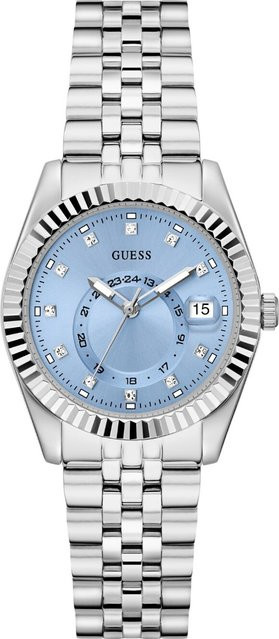 Guess Armbanduhr Jada, Quarz, Edelstahl, Blau, 34 mm, Damen - Bild 1