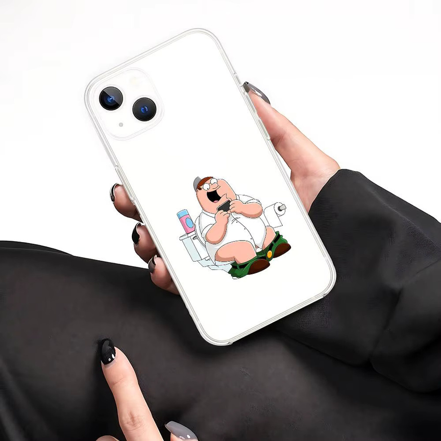 Mesuca Handyhülle F-Family-Es Guy für iPhone 11 bis iPhone 17 Pro Max Mini Plus, transparente stoßfeste Silikonhülle - Bild 3