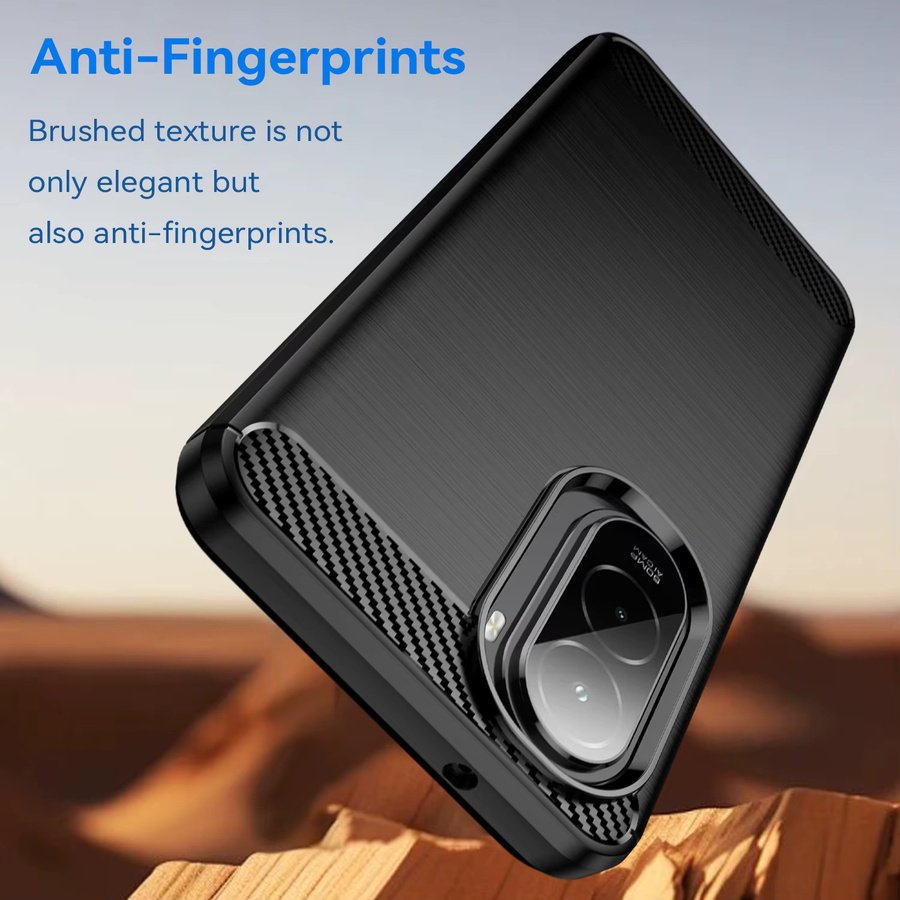 Stoßfeste Silikon-Carbonfaser Handyhülle für Xiaomi Poco M7 4G / Poco M7 Plus (6,9 Zoll) - Bild 3