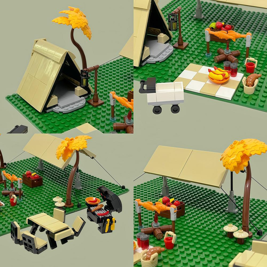 Linyi toy Camping Picknick Bausteine Spielset ab 3 Jahren - Bild 2